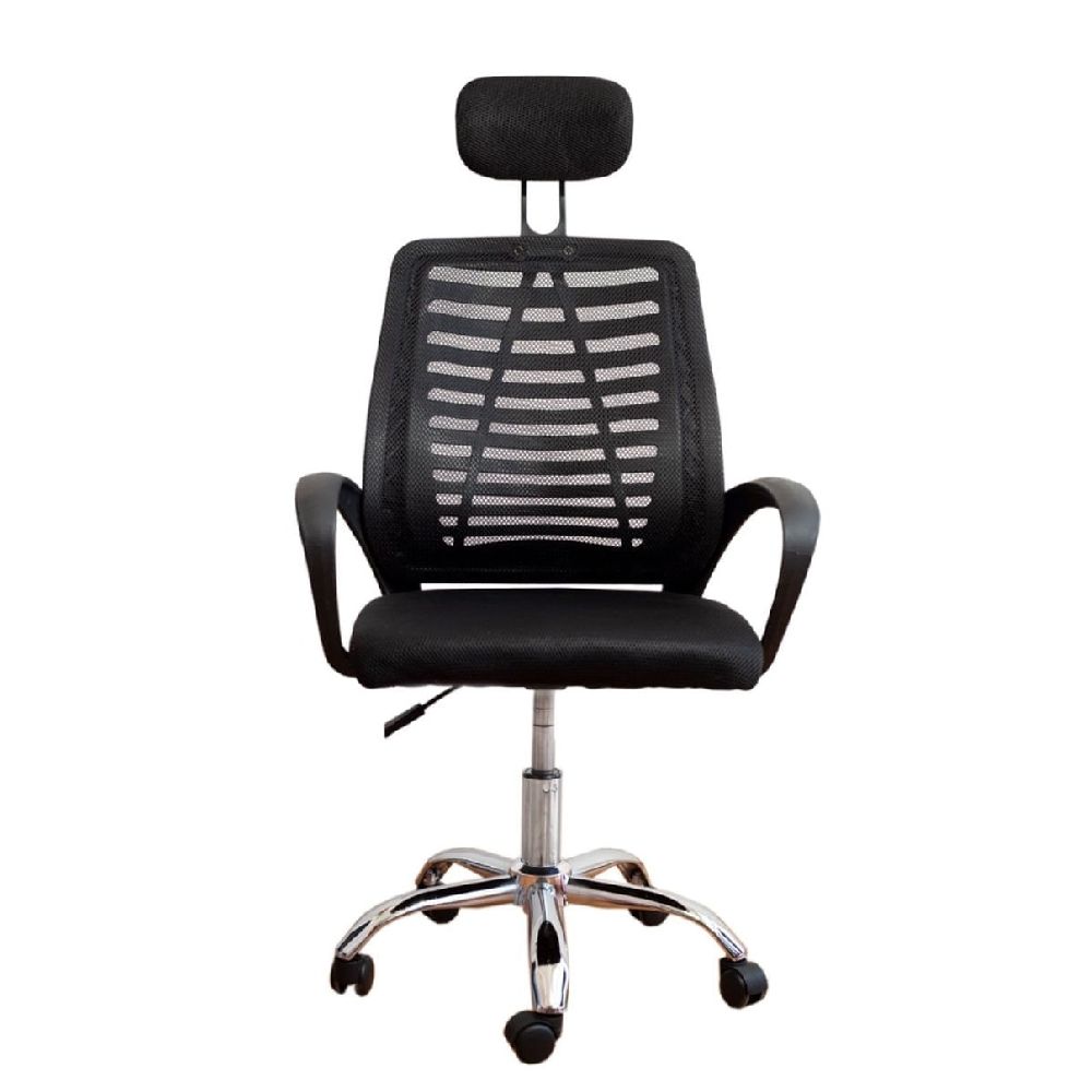 Imagen 2 del producto Silla ergonómica de oficina Cadi, cabecera, respaldo de malla, reposabrazos, negro